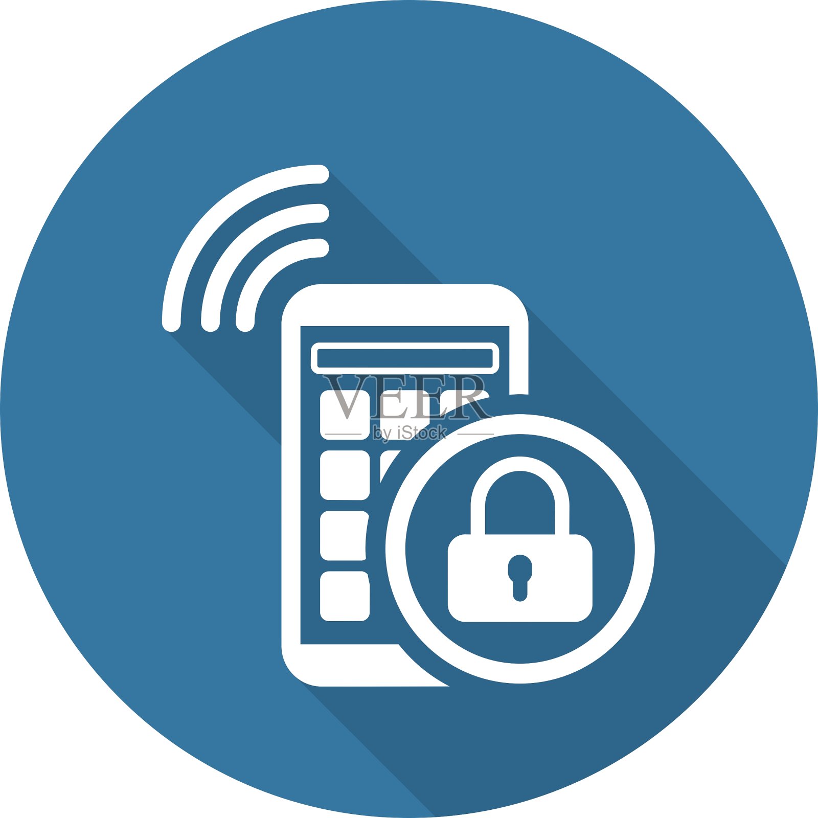 移动安全图标平面设计插画图片素材