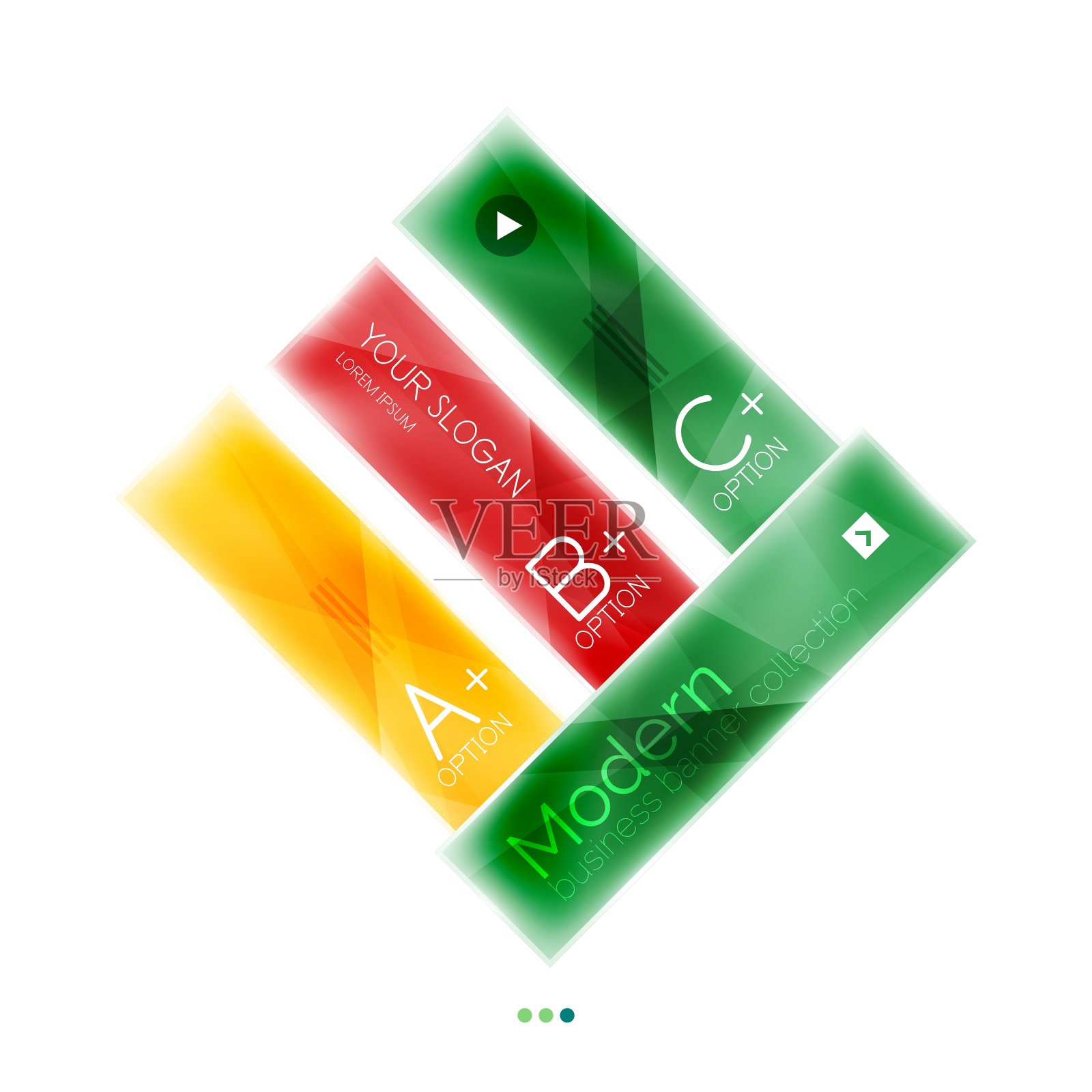 彩色光泽条纹商业信息图设计元素图片