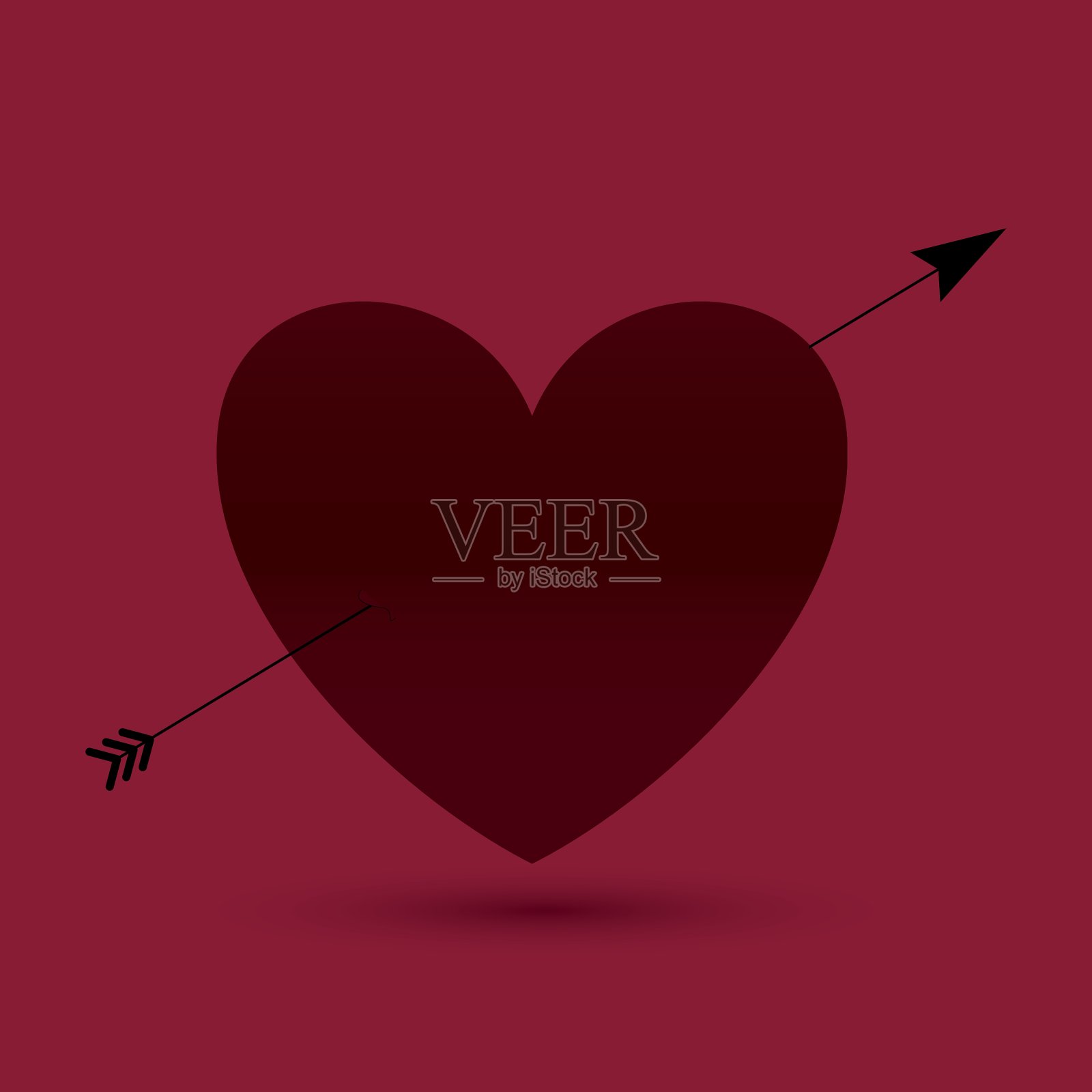 爱情设计浪漫图标色彩缤纷插画图片素材