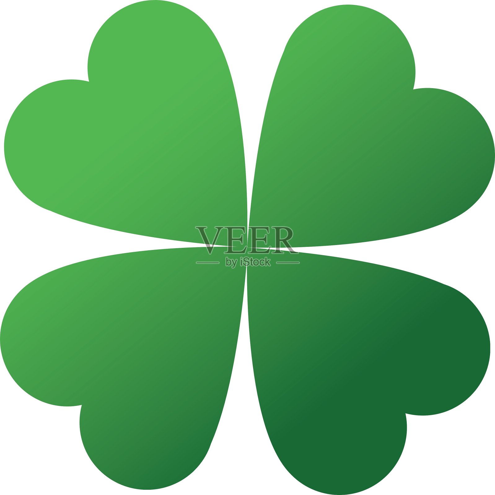 幸运的三叶草标志插画图片素材