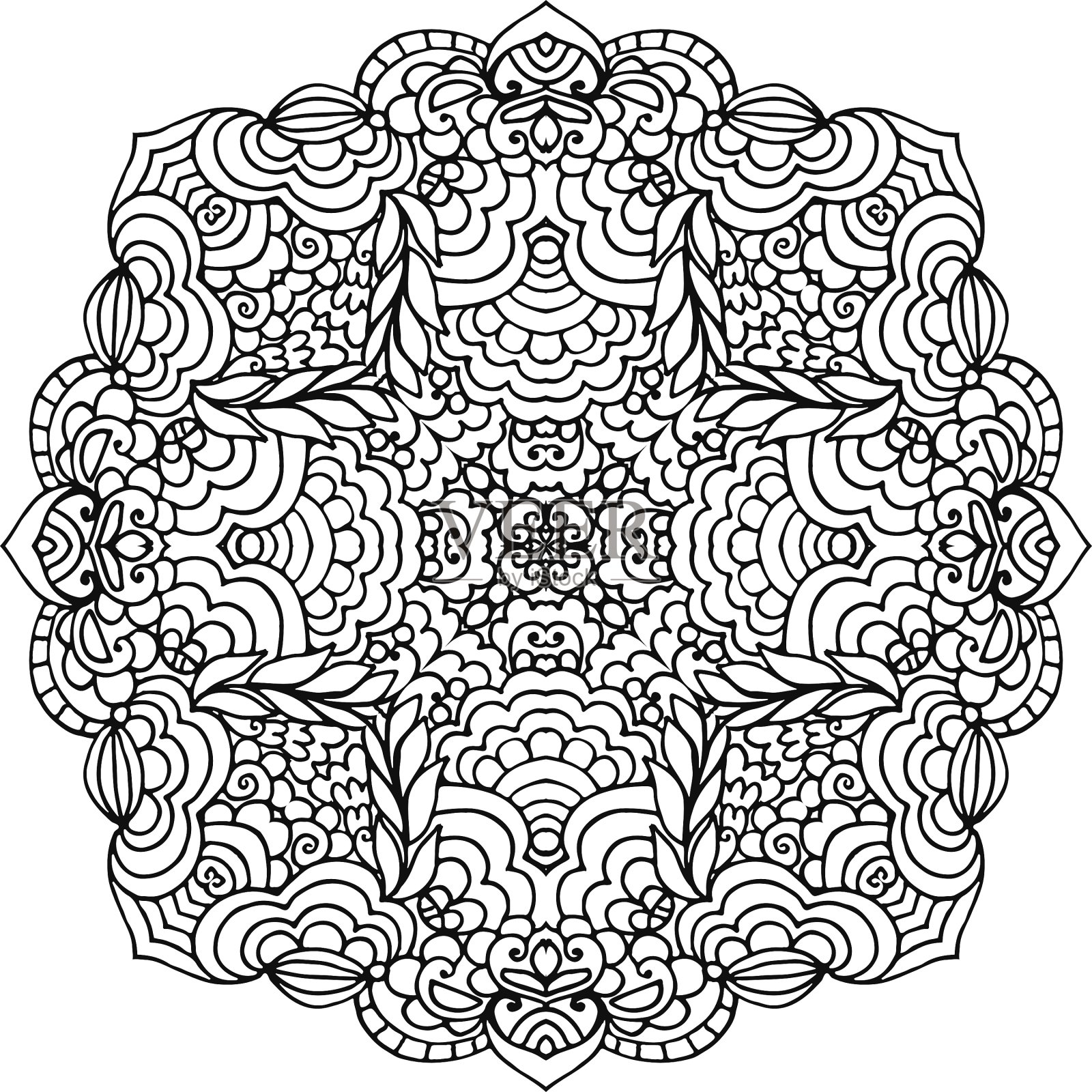 曼荼罗点缀设计元素图片