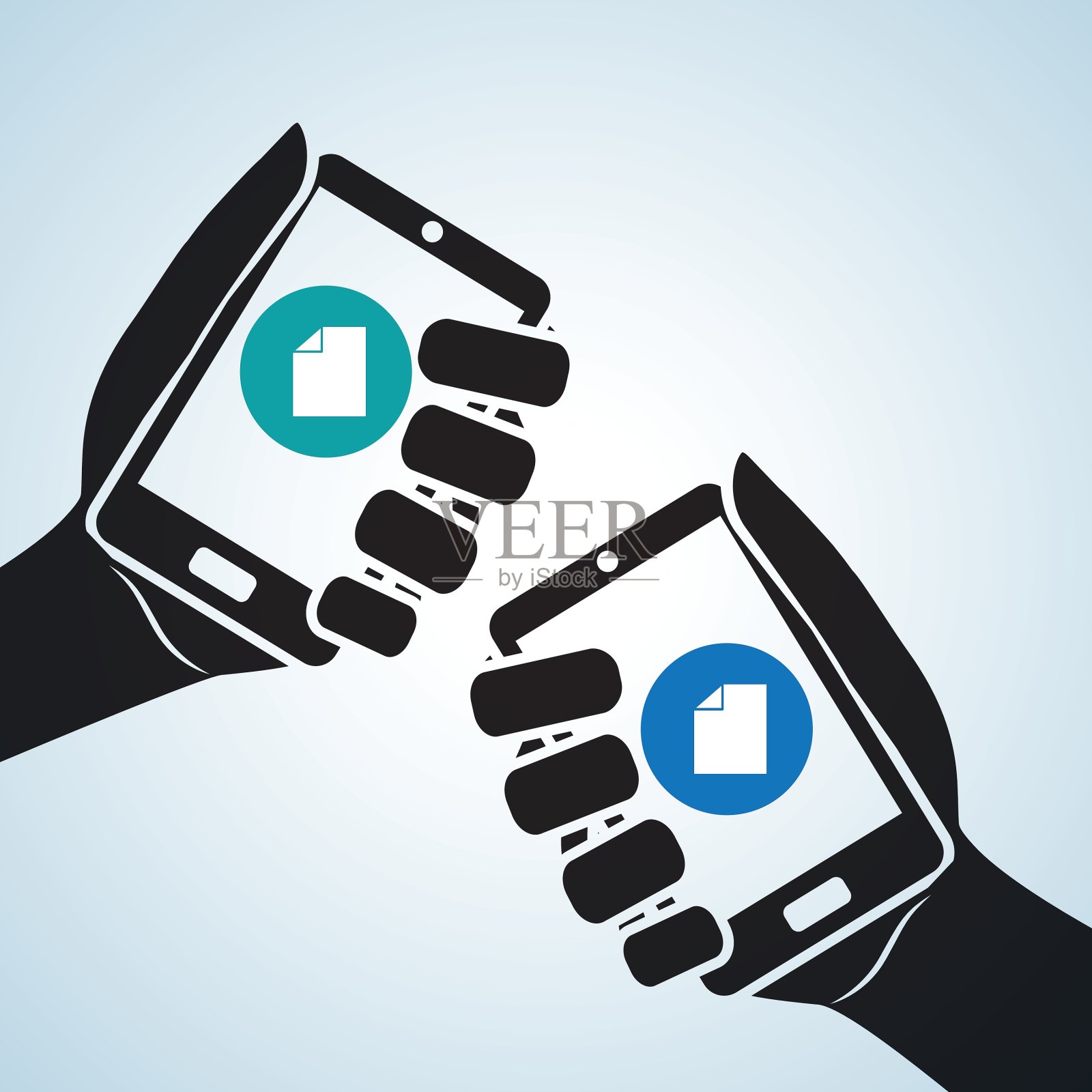 智能手机设计接触和技术概念插画图片素材