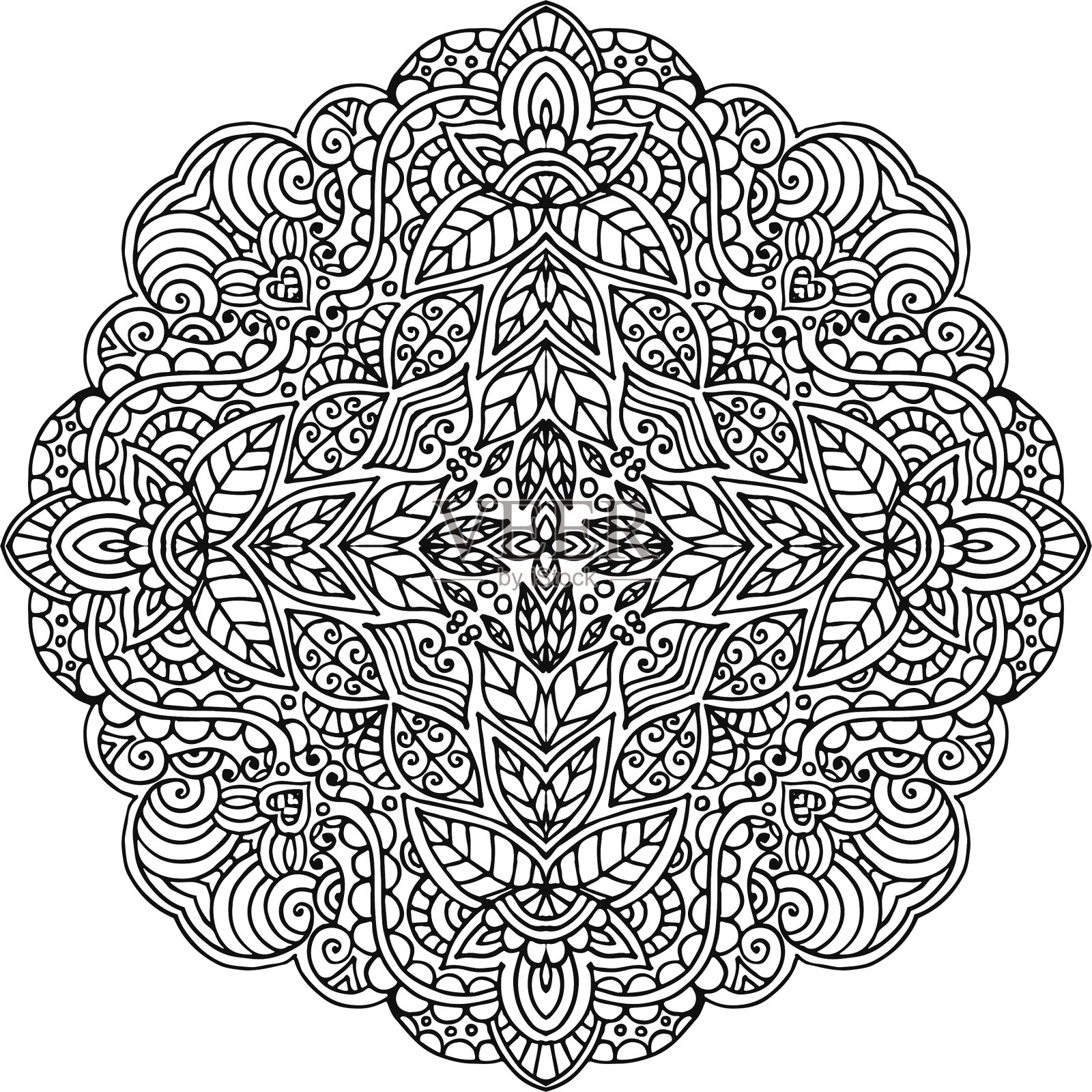 曼荼罗点缀设计元素图片