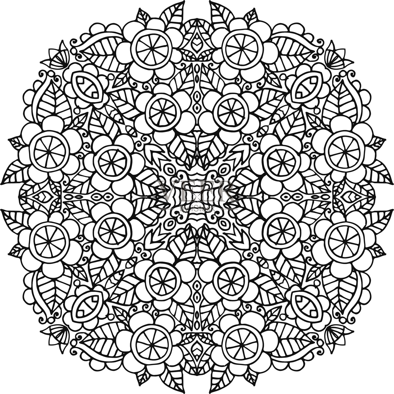 曼荼罗点缀设计元素图片