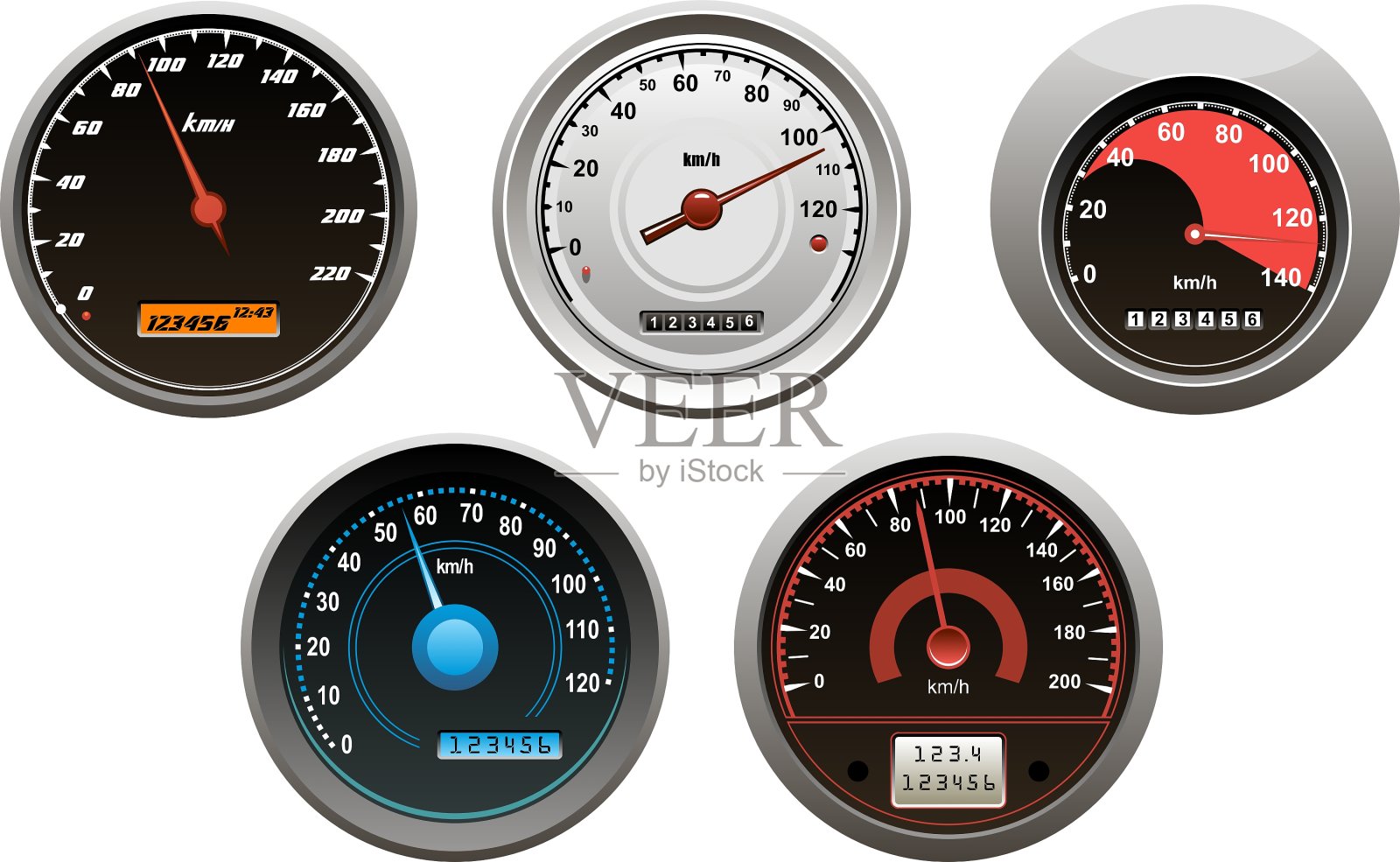 汽车速度表设置图标素材