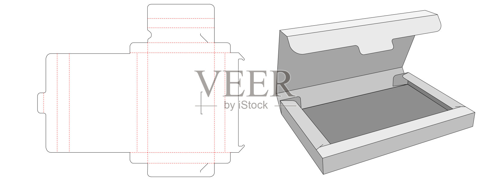 包装模切模板插画图片素材