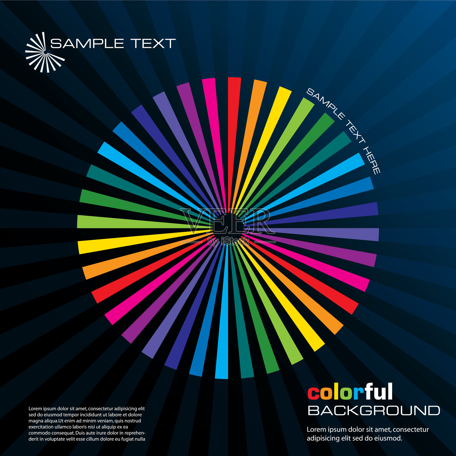 抽象彩虹色背景插画图片素材