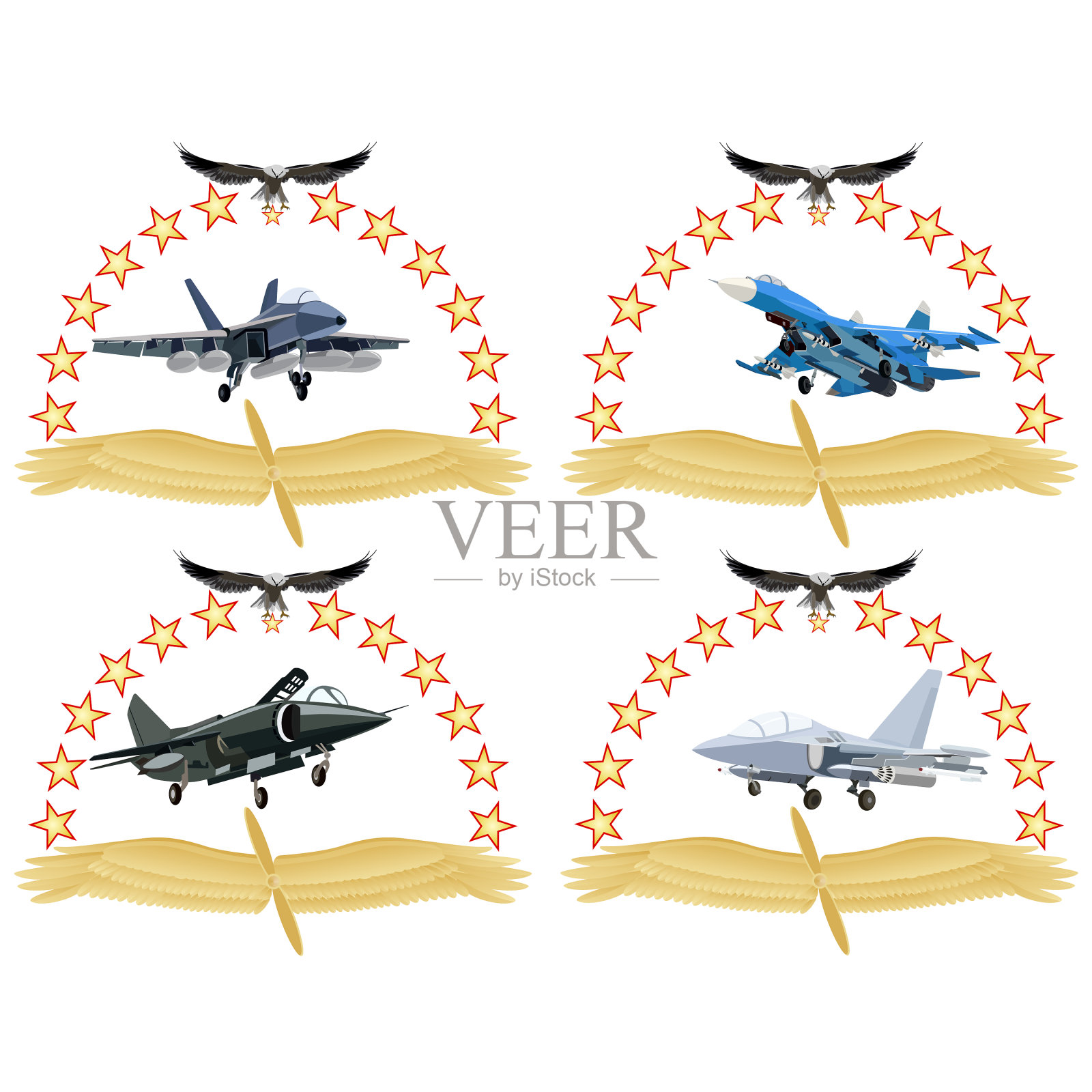 现代军事aircraft-1插画图片素材
