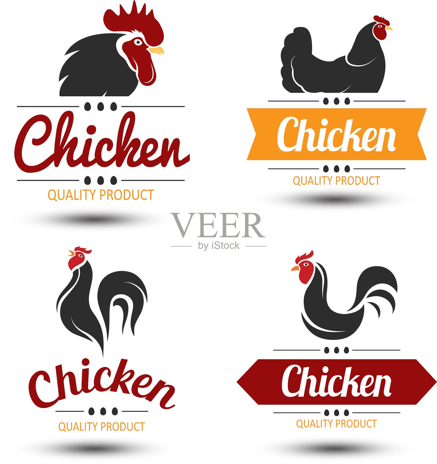 鸡标签2插画图片素材