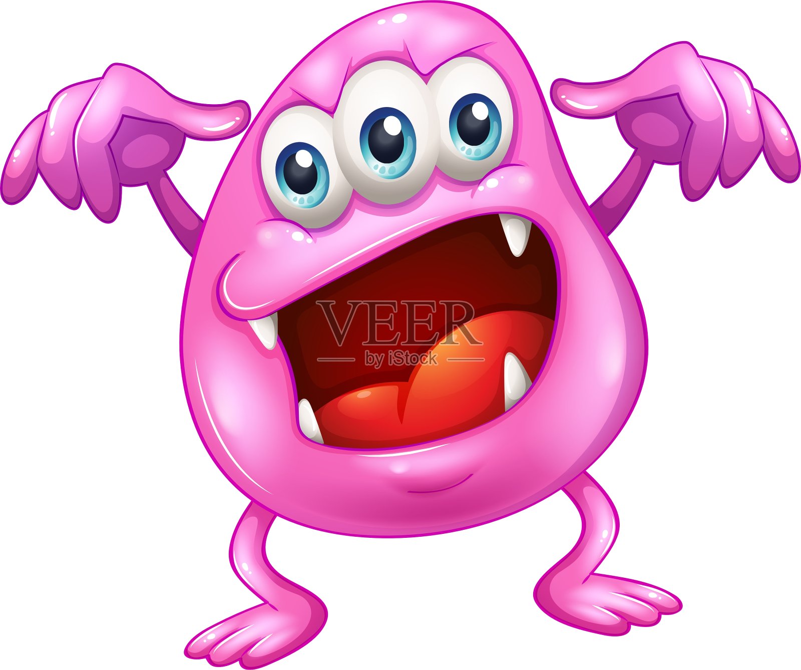 一个恐怖的豆豆帽怪物设计元素图片