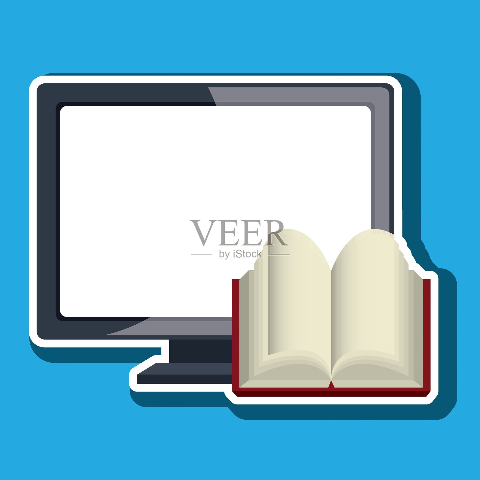 电子书籍设计插画图片素材