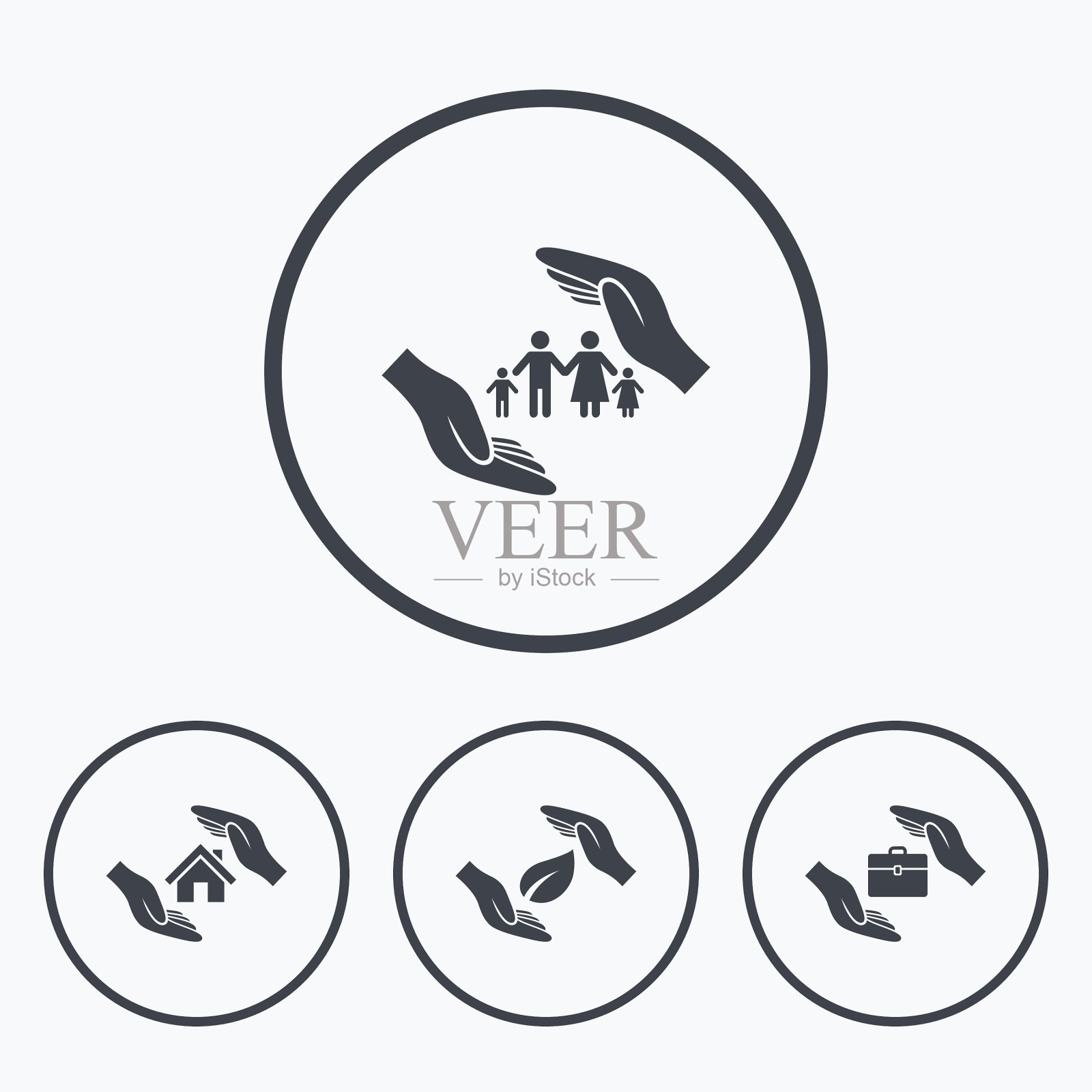 手保险图标人身保险图标素材