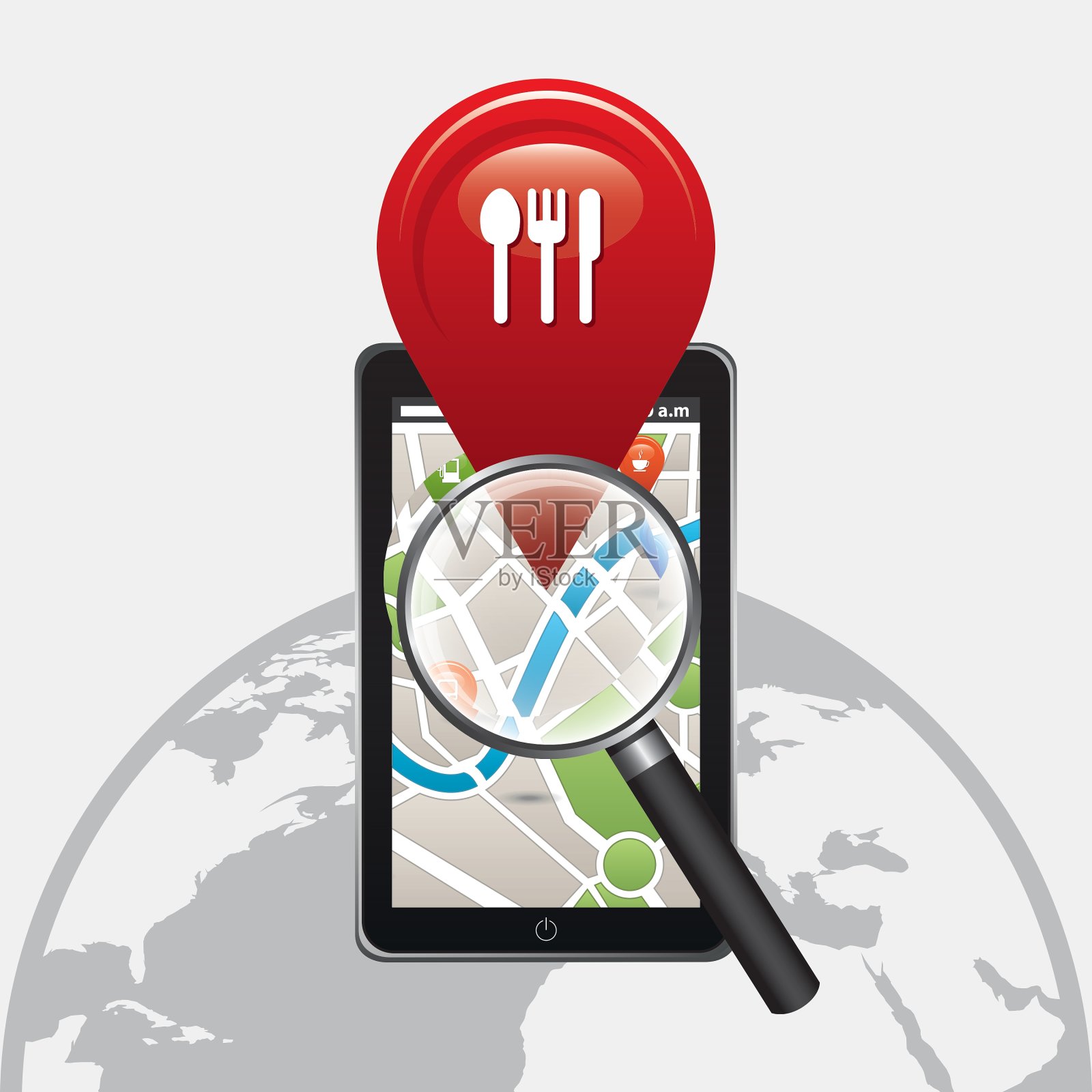 gps服务设计插画图片素材