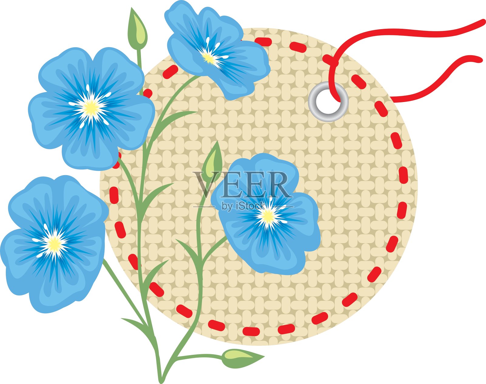 亚麻花设计元素图片