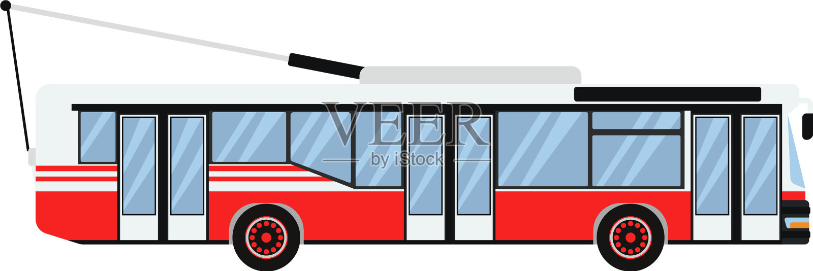 无轨电车设计元素图片