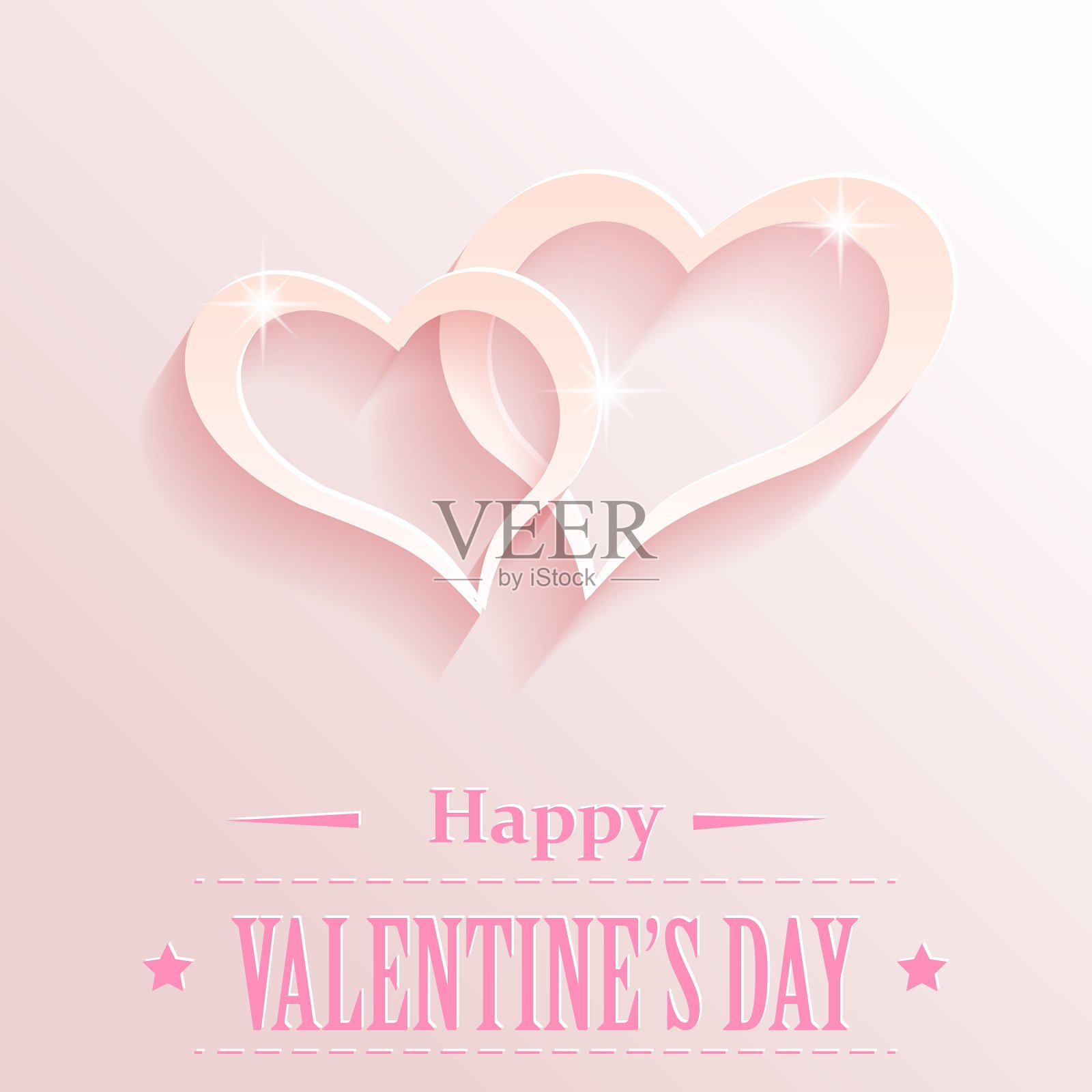 情人节心形设计插画图片素材