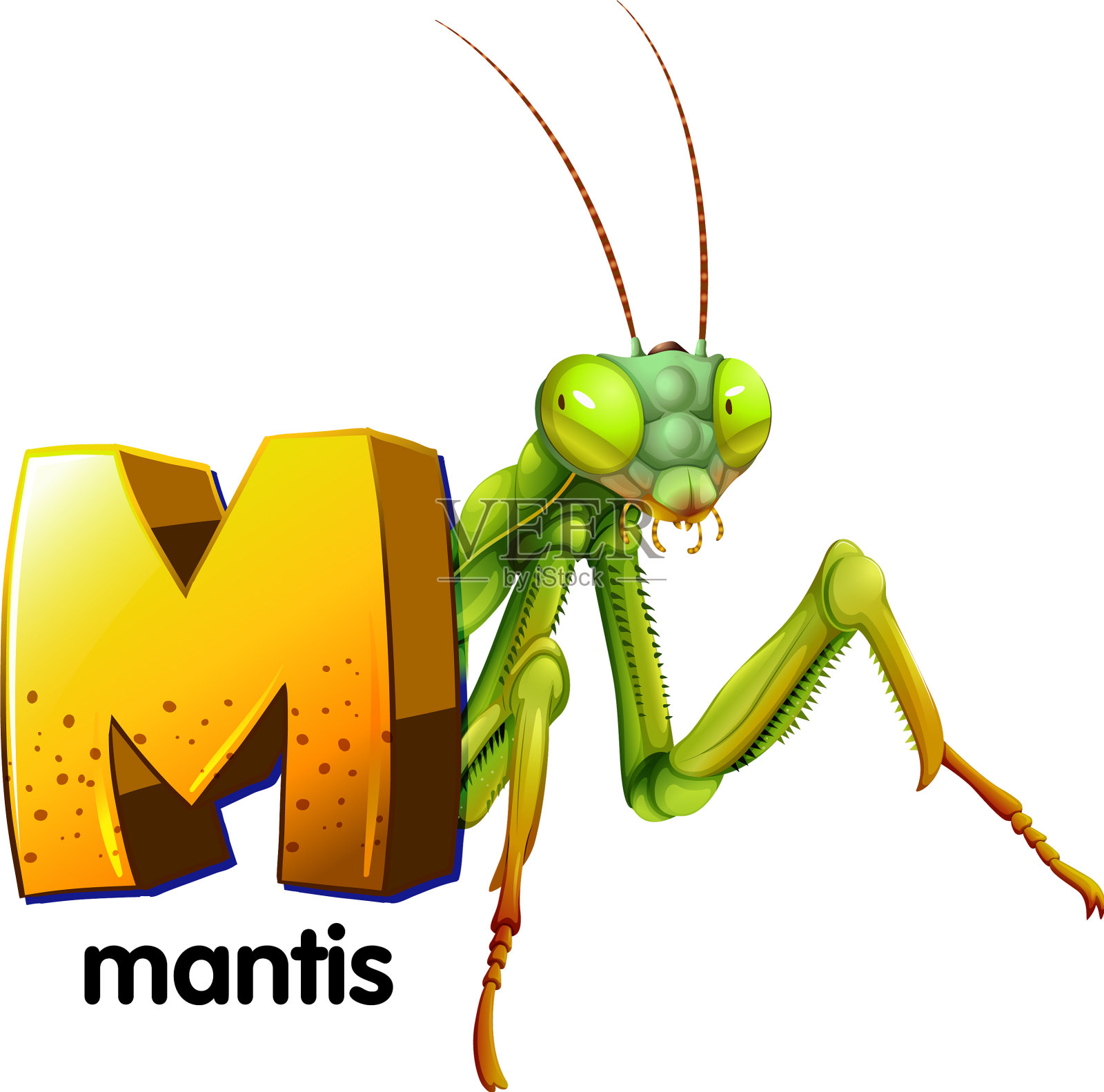 一个字母M插画图片素材