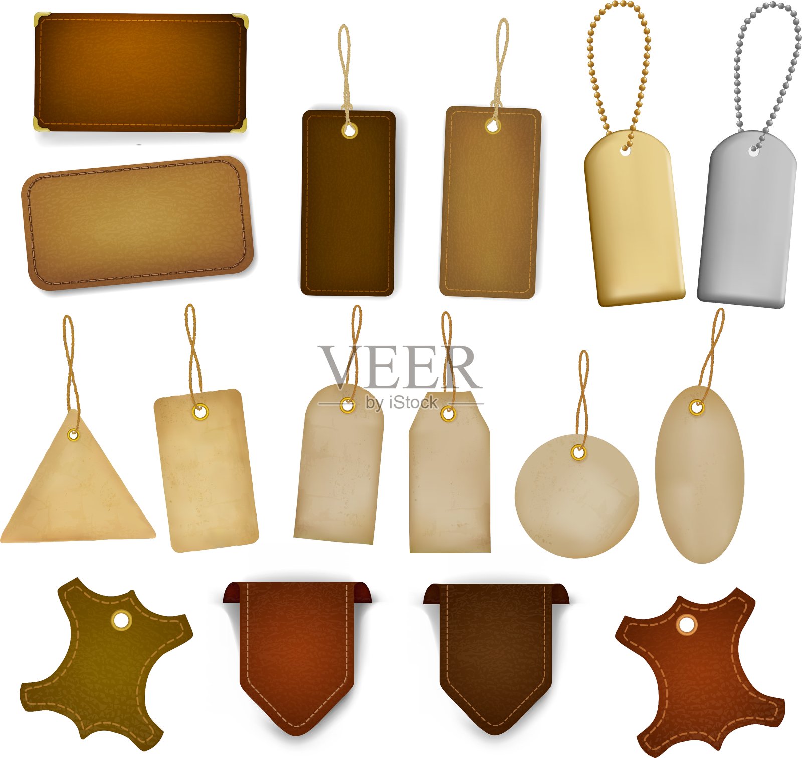 皮革标签设计模板素材