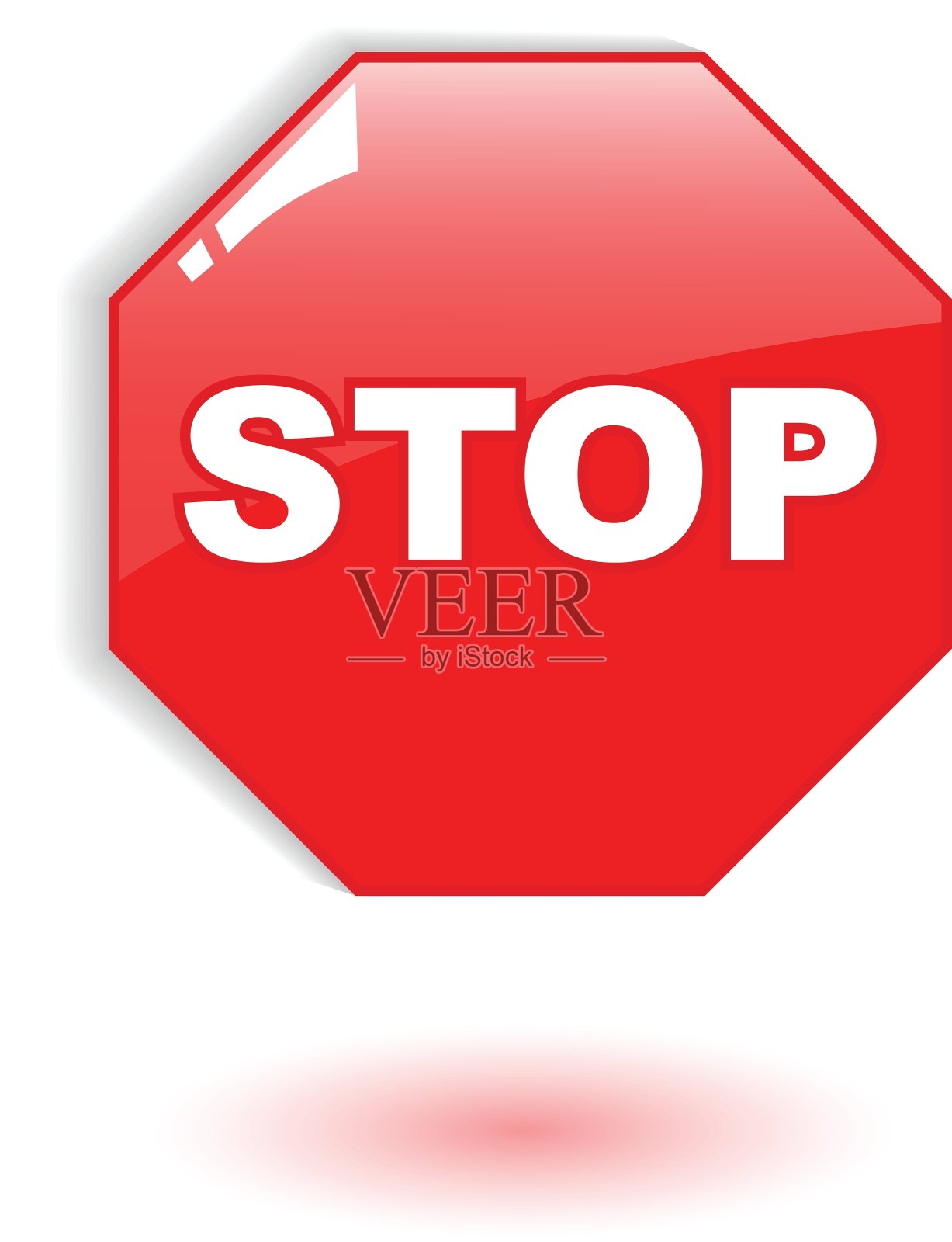 停止标志插画图片素材