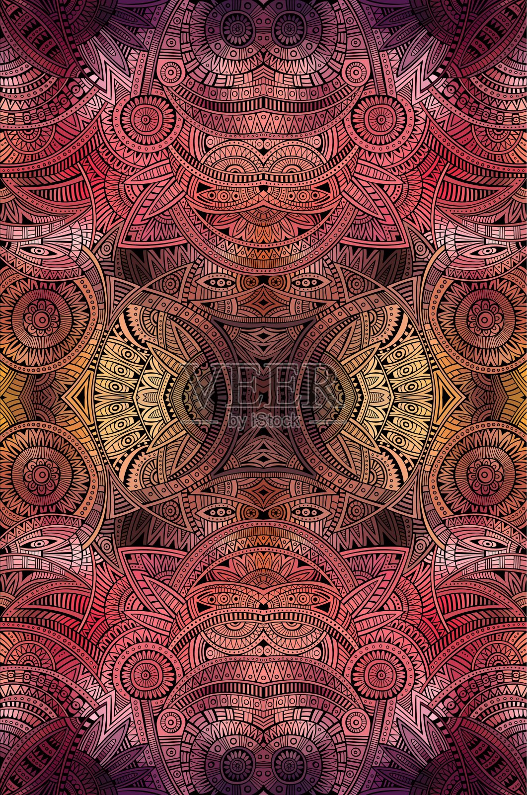 部落民族背景插画图片素材