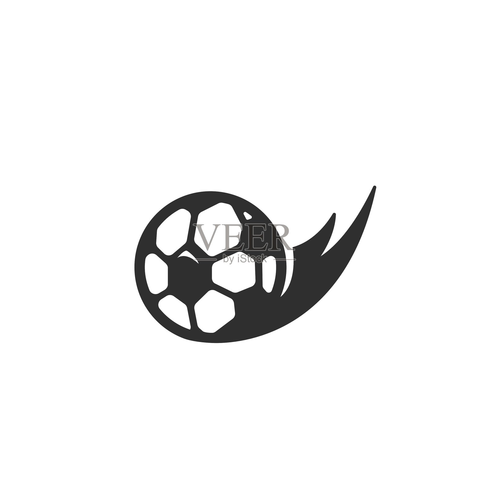 足球图标标志上的白色背景插画图片素材