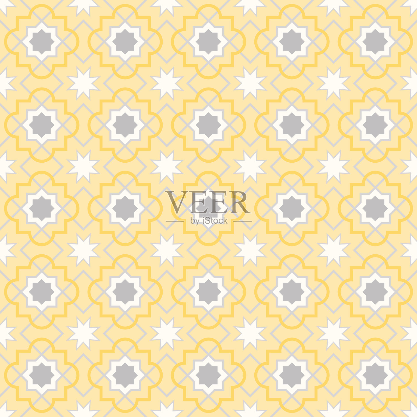 四瓣花格子图案插画图片素材