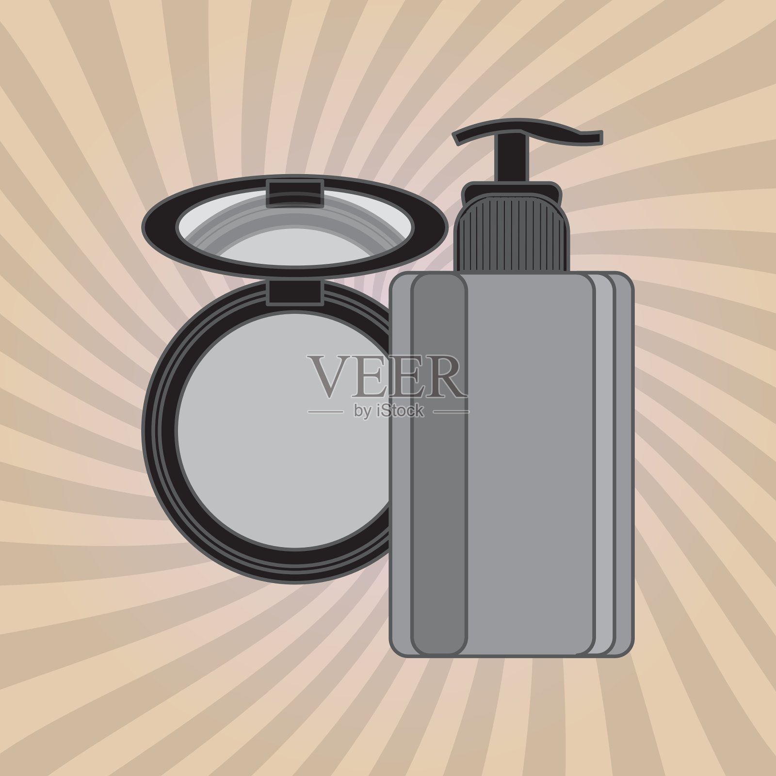 化妆设计化妆品图标护肤理念插画图片素材