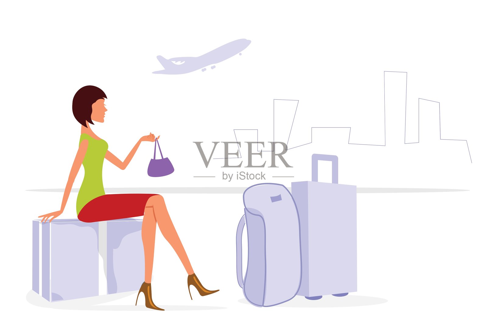 旅程女士设计元素图片