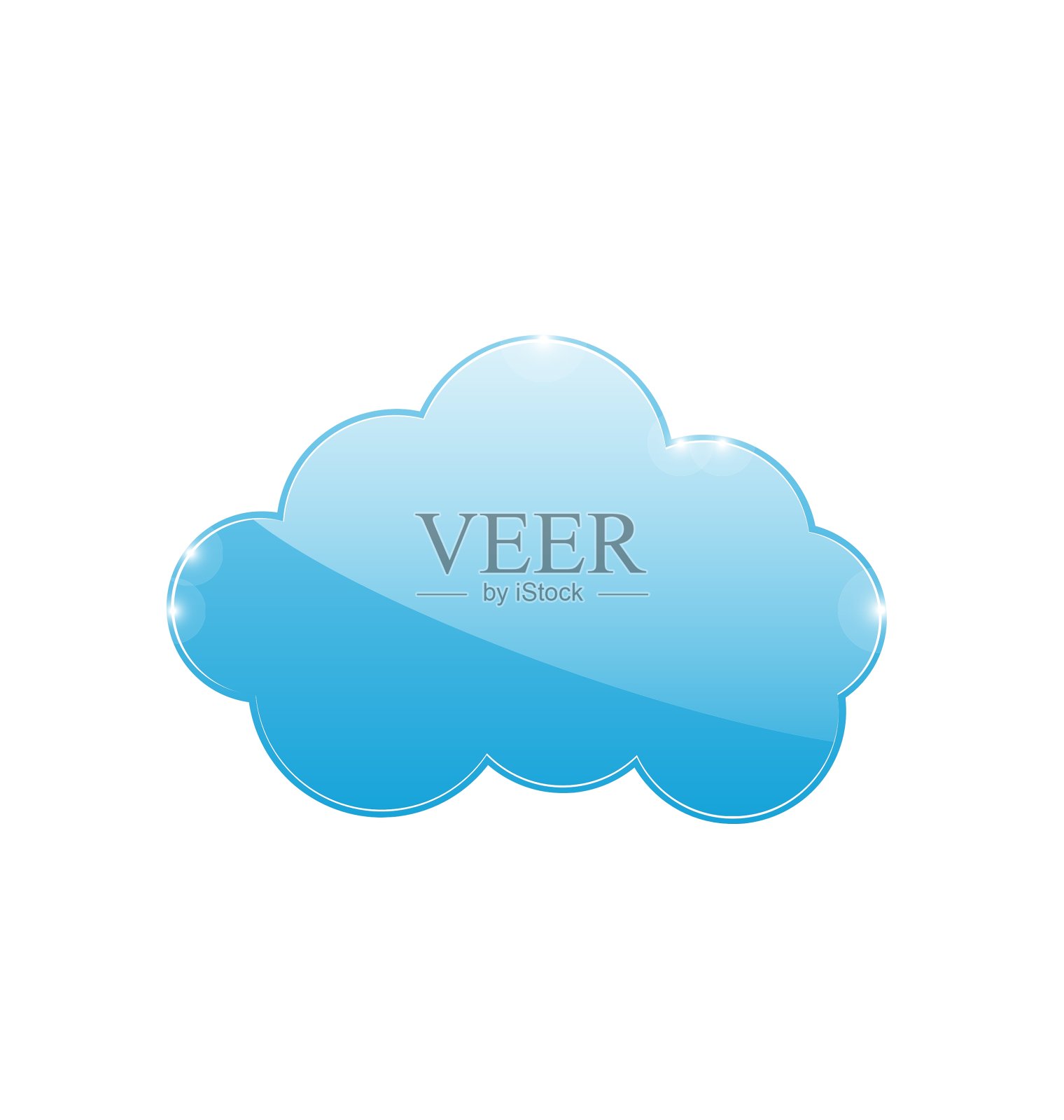 白云孤立在白色的背景上设计元素图片