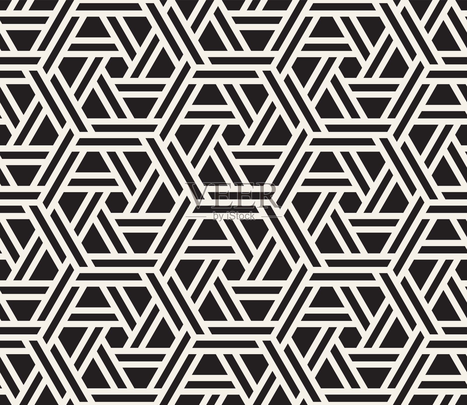 向量无缝模式。现代时尚的抽象质感。重复的几何瓷砖插画图片素材