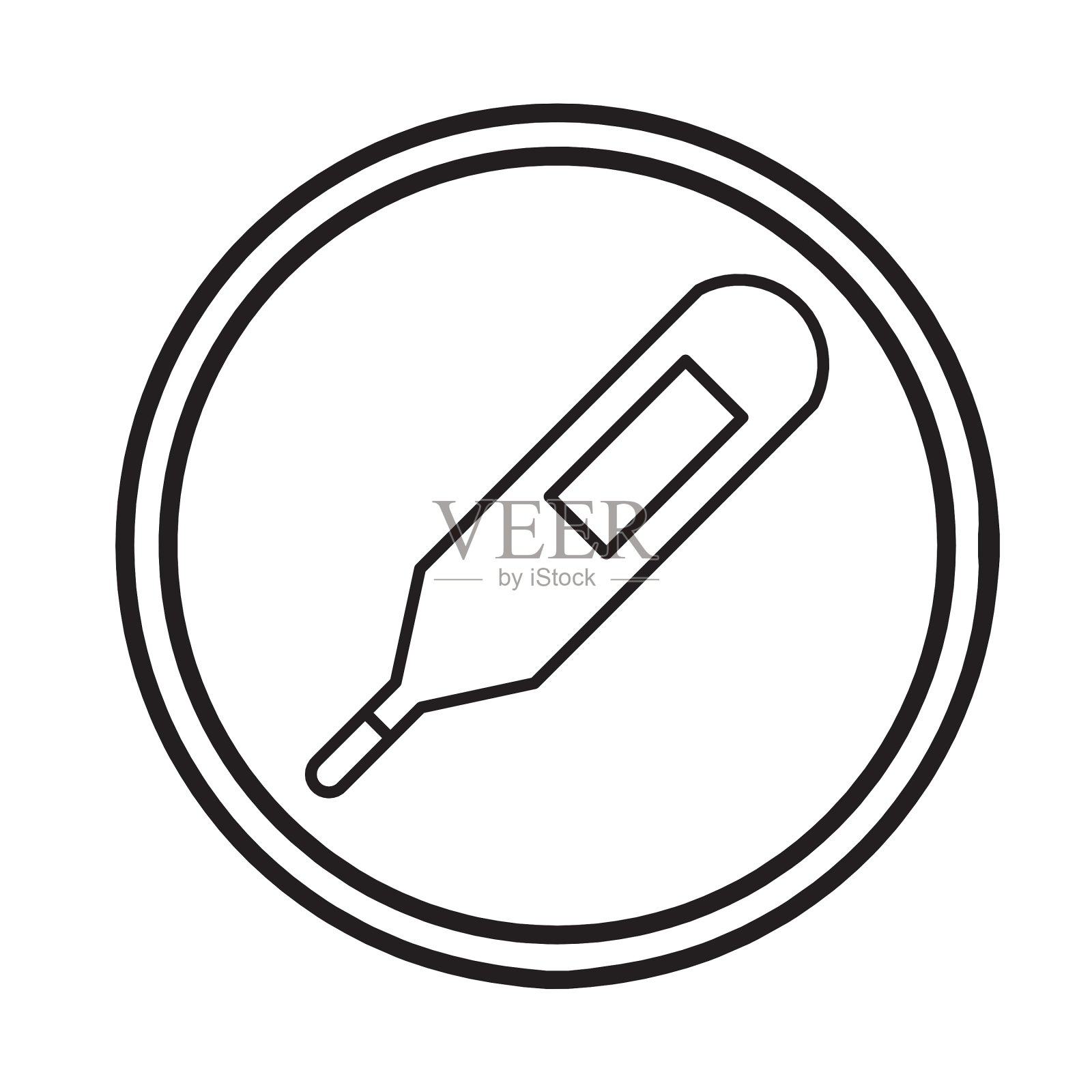 医用温度计图标符号设计元素图片