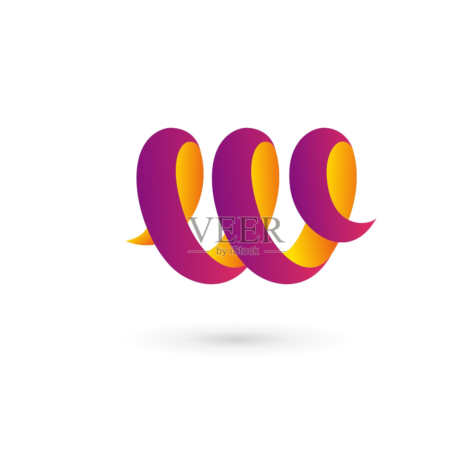 字母W标志图标设计模板元素图标素材