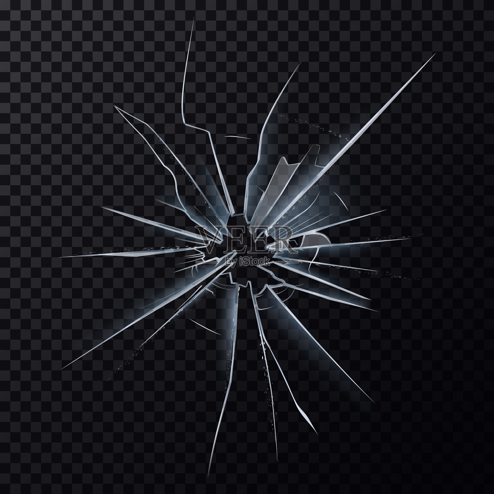 镜子或玻璃表面破碎