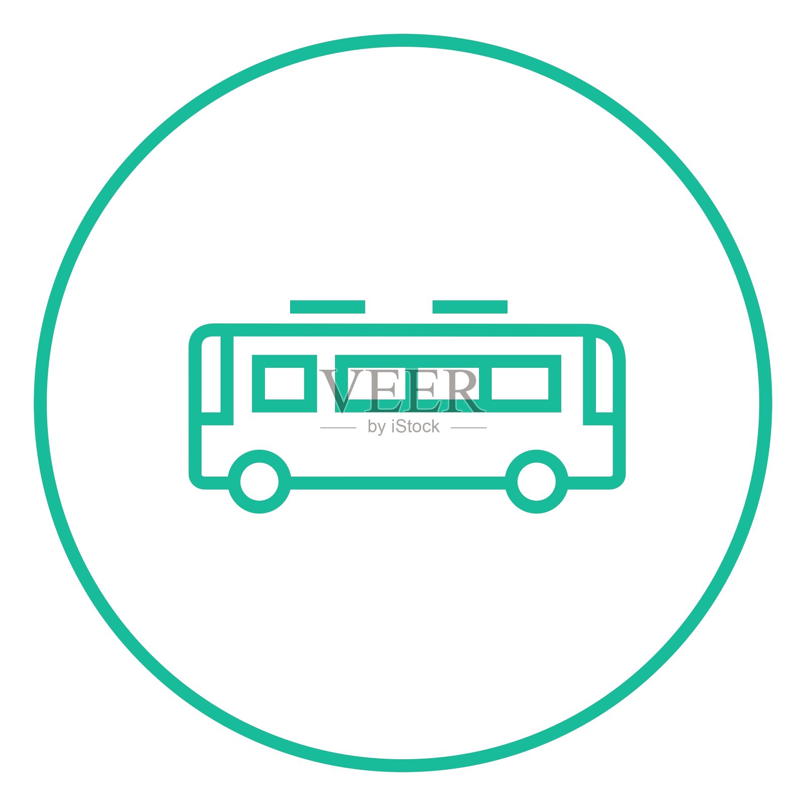 公共汽车线路图标设计元素图片