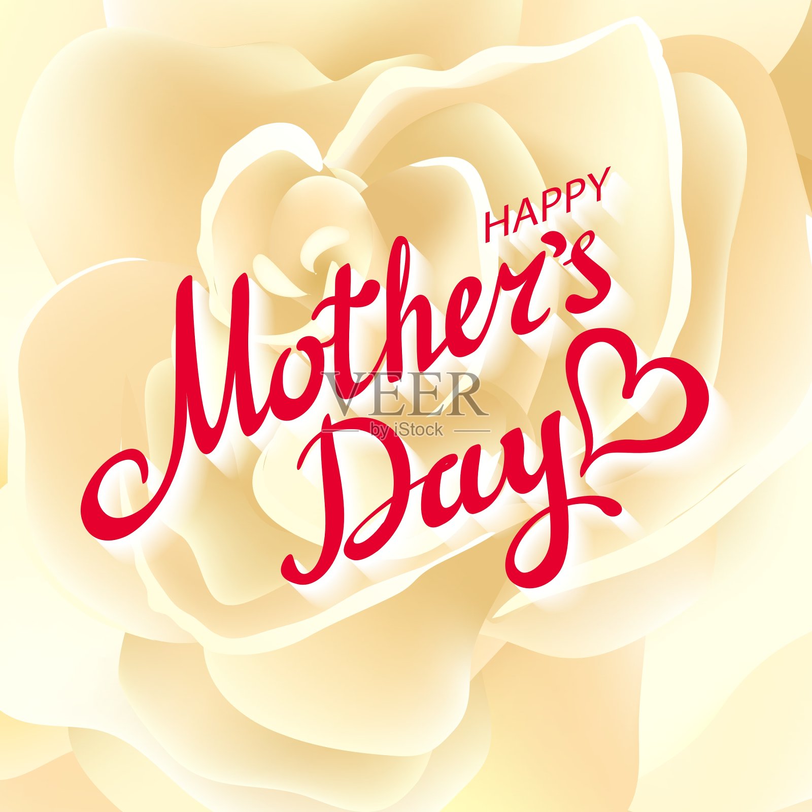 母亲节设计在米色玫瑰背景设计模板素材