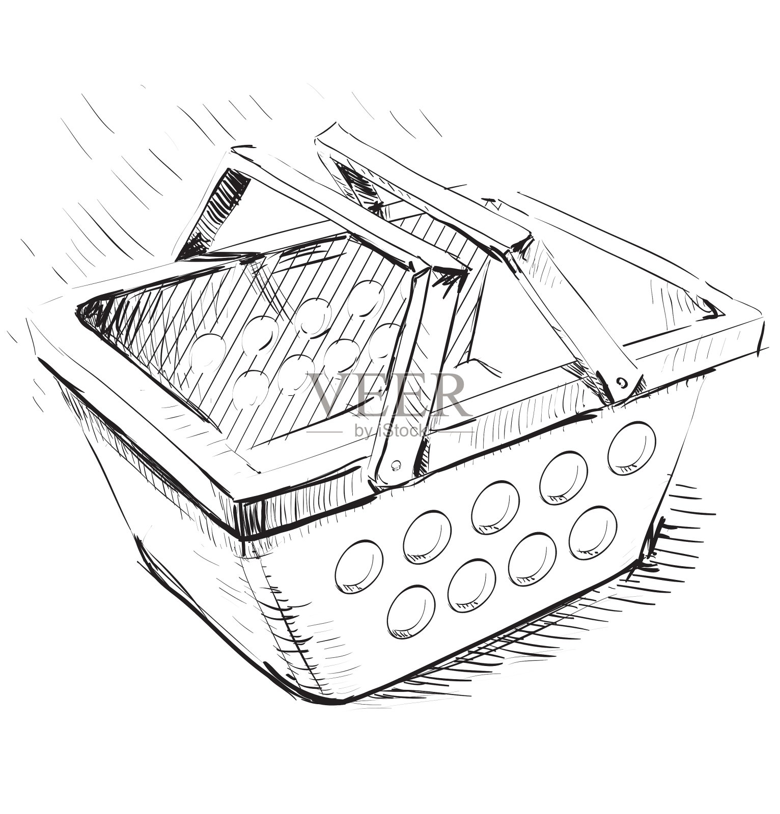 超市食品篮子设计元素图片