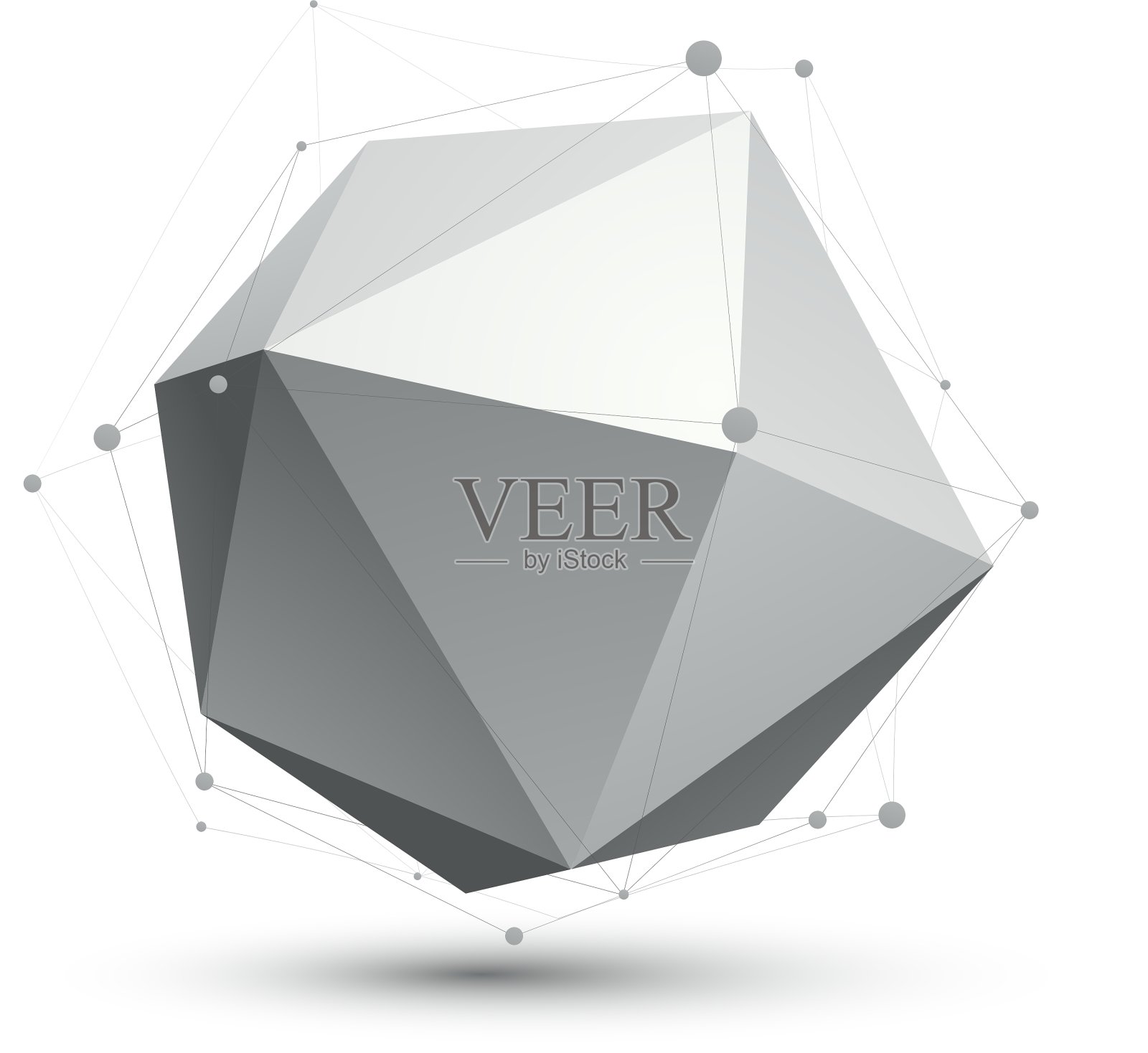 3D抽象技术透视几何unus设计元素图片