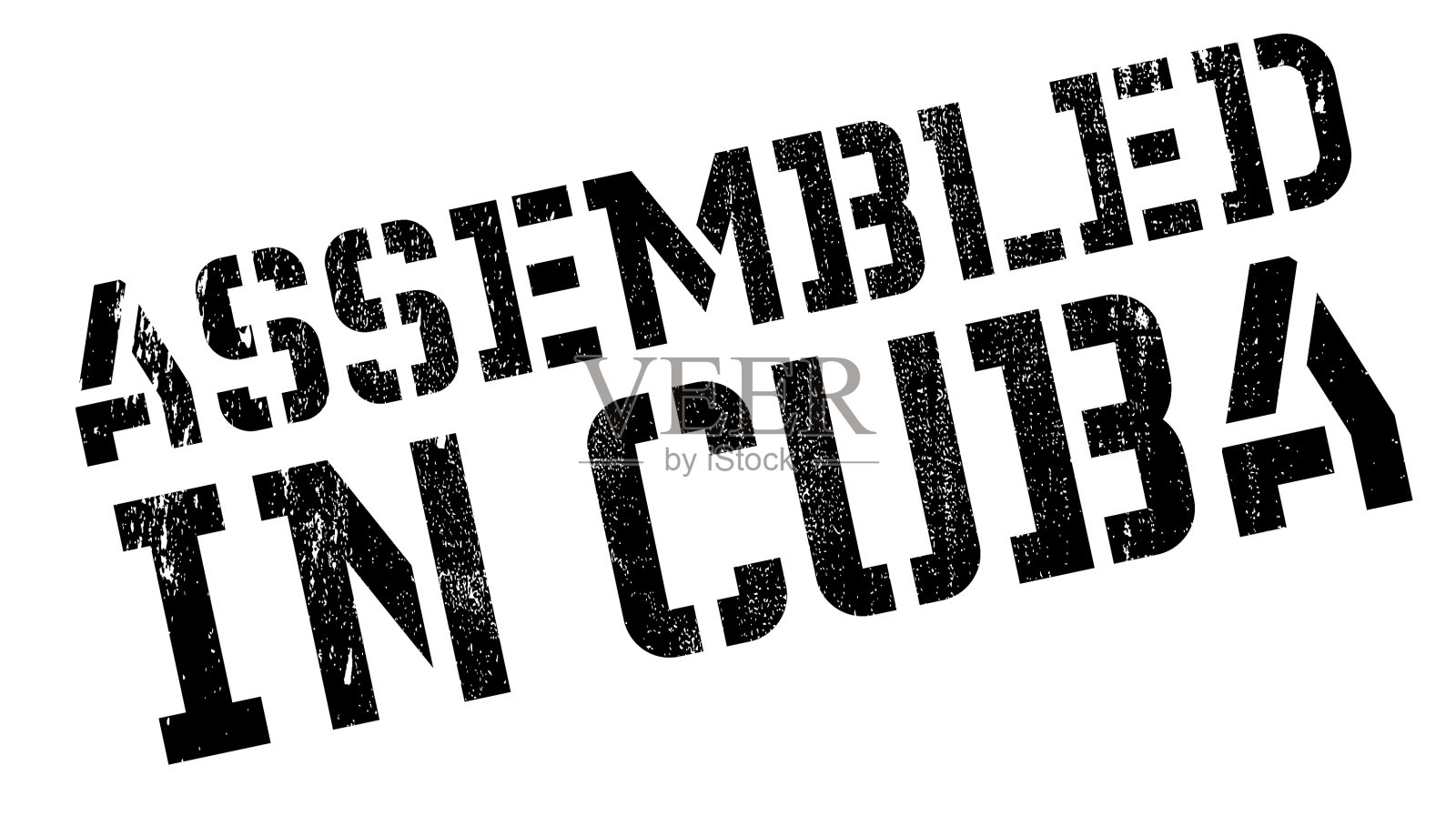 在古巴组装橡皮图章设计元素图片