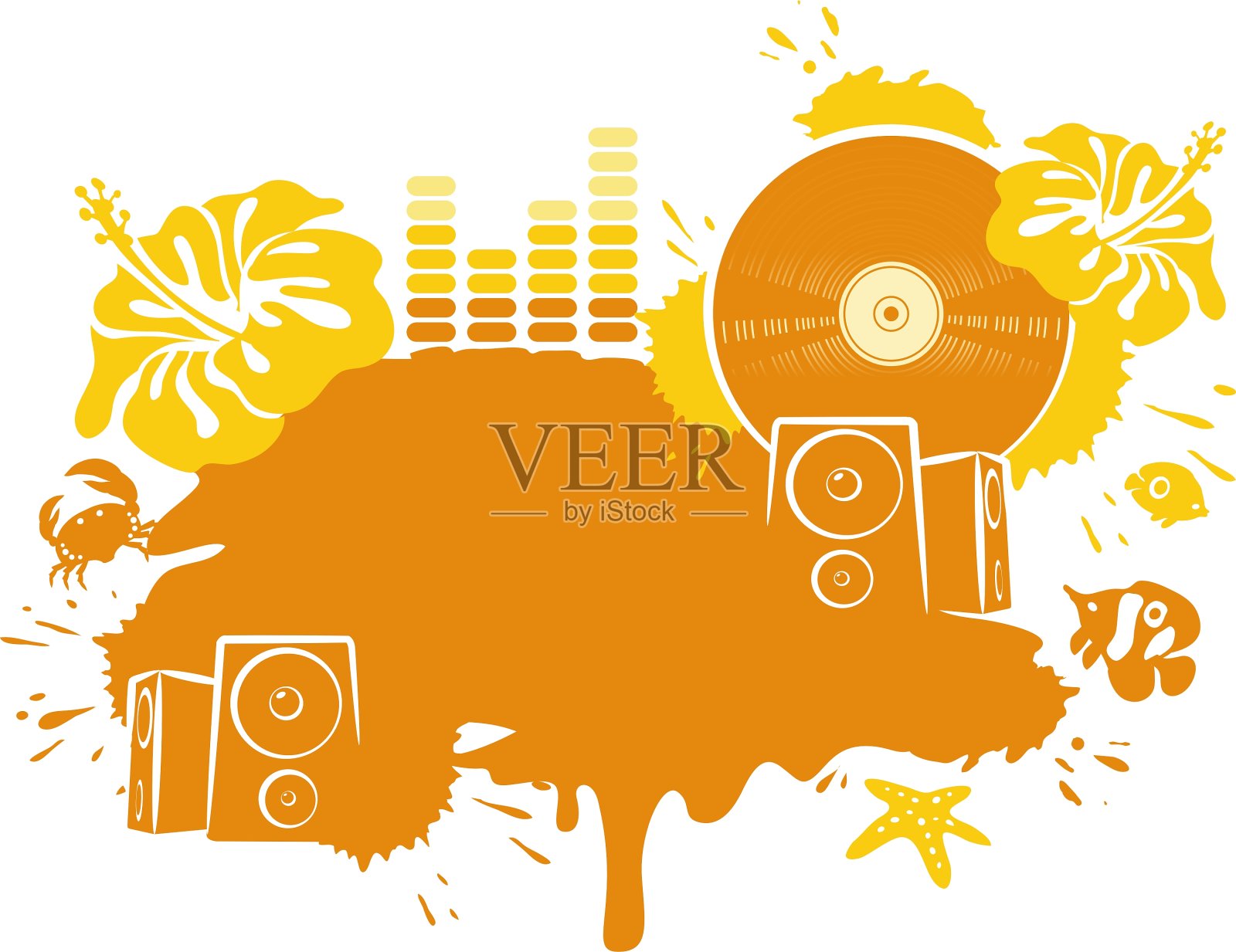 热带抽象背景设计元素图片