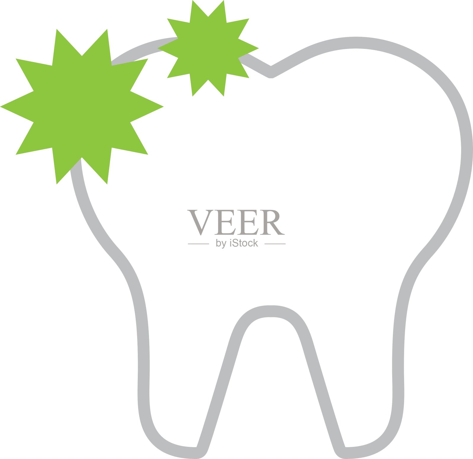 牙齿保健孤立图标设计元素图片