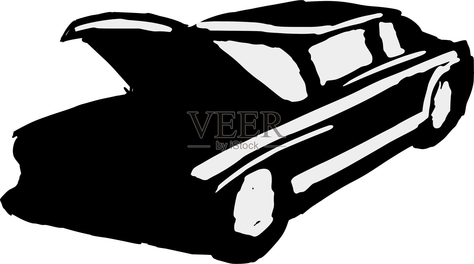 轮廓的汽车设计元素图片