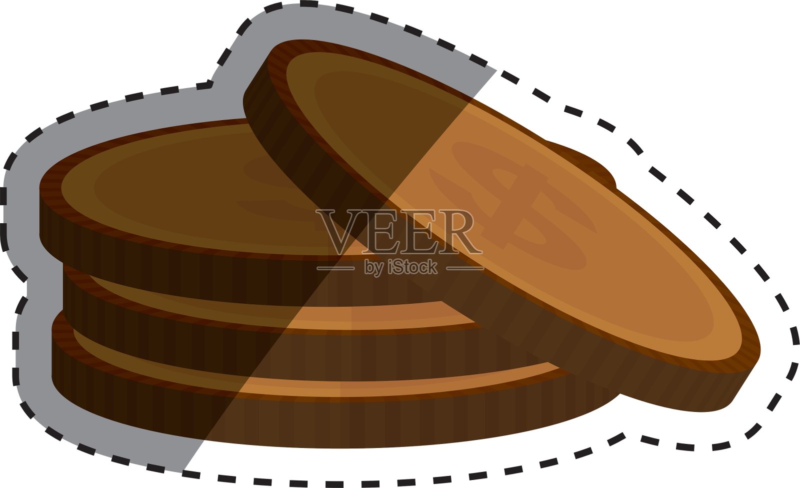 孤立的硬币的钱设计元素图片