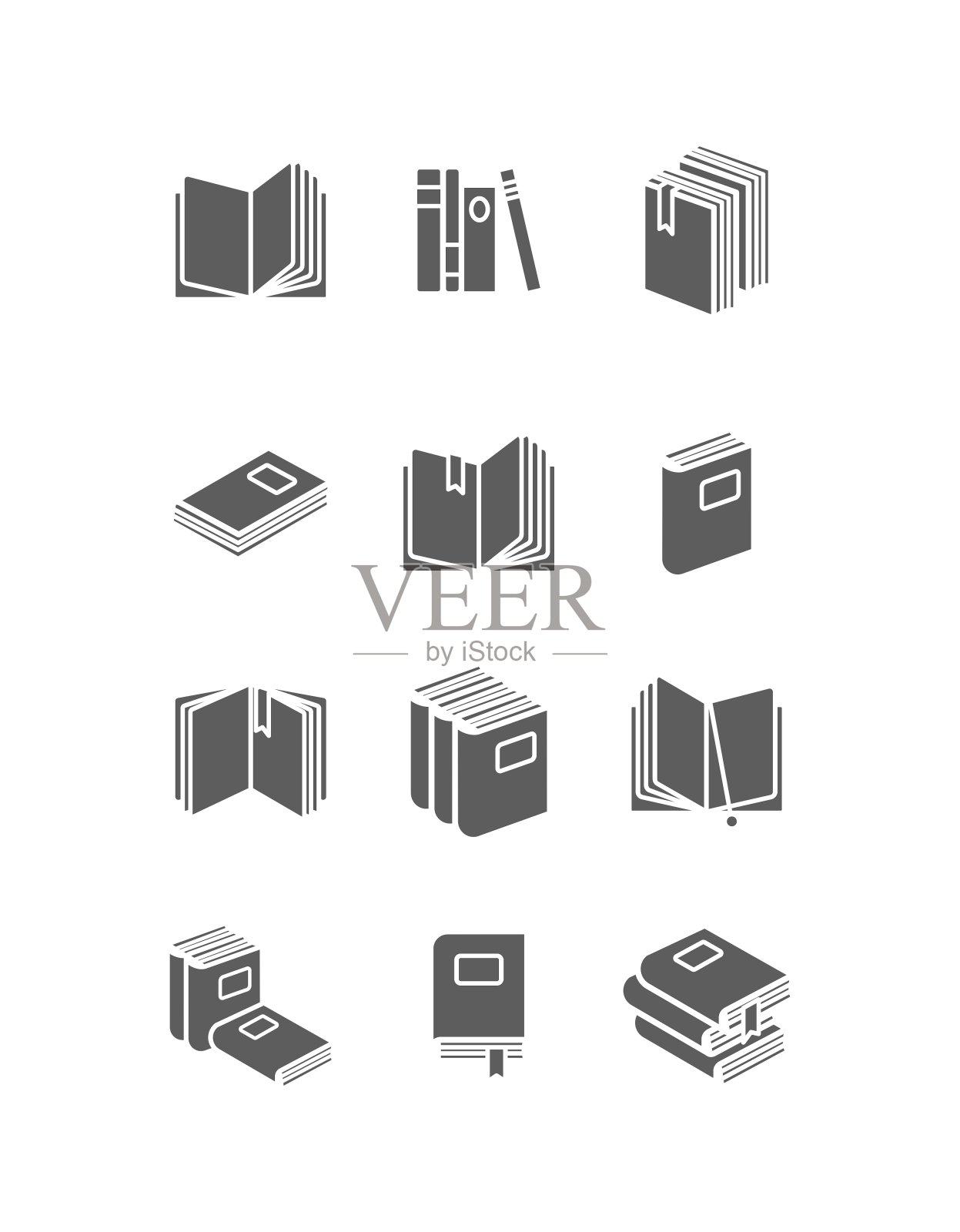 书籍图标设置为图书馆设计图标素材