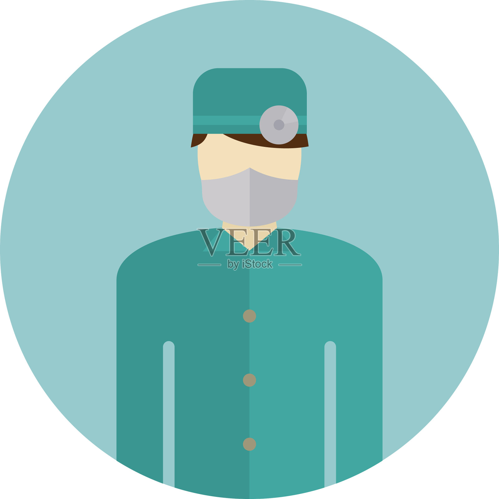 医生剪影图标护士或外科医生插画图片素材