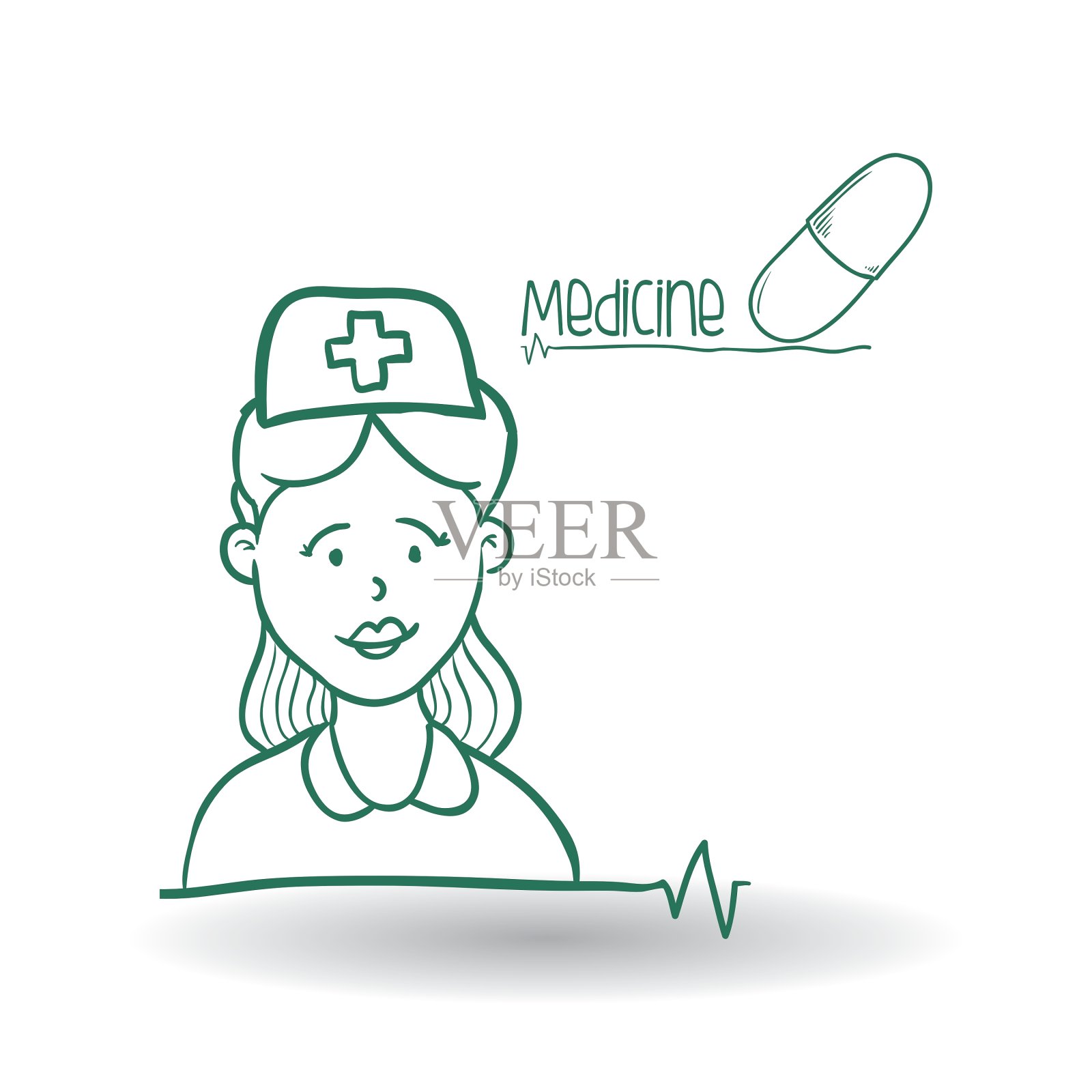 医疗保健设计医疗保健图标草图插画图片素材