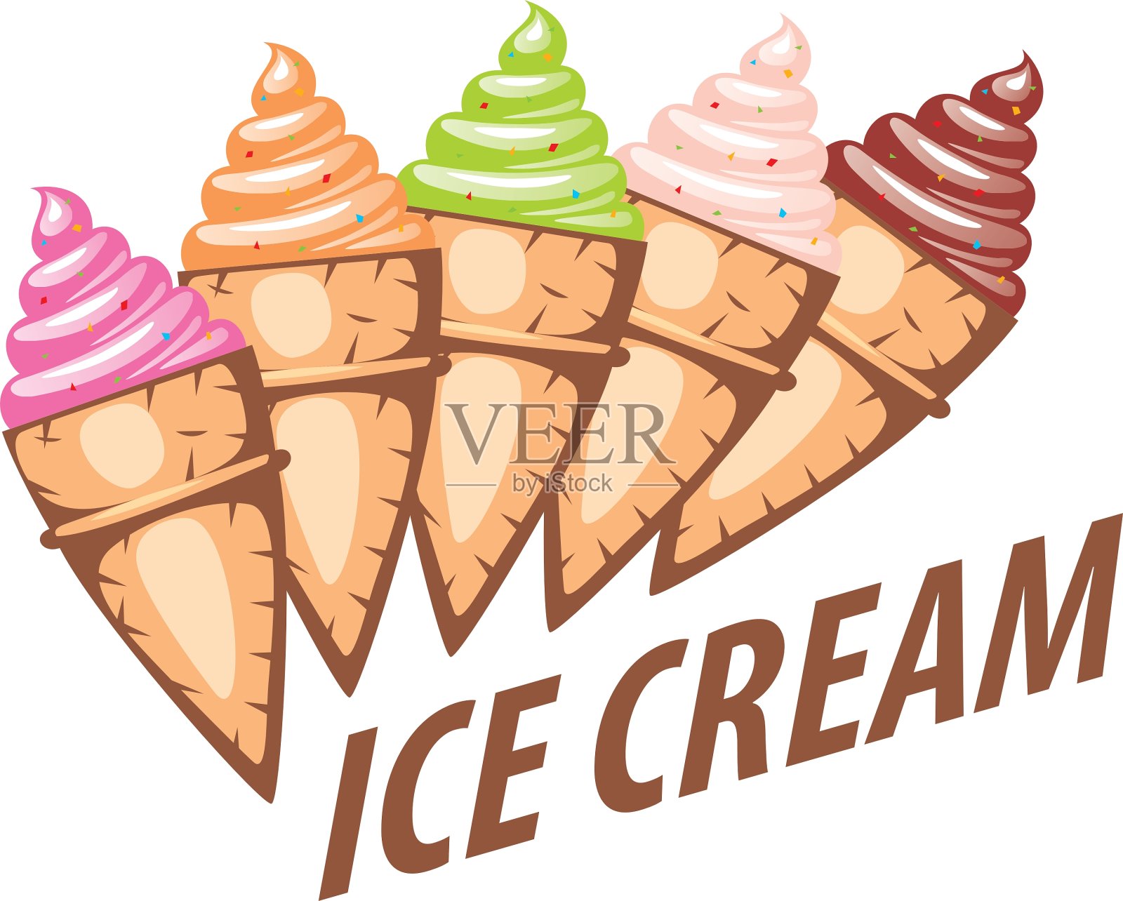 标志的冰淇淋设计元素图片