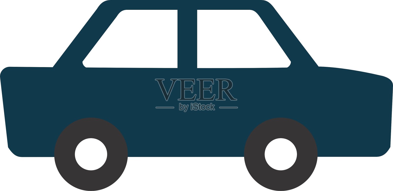 汽车蓝色汽车交通图标图形设计元素图片