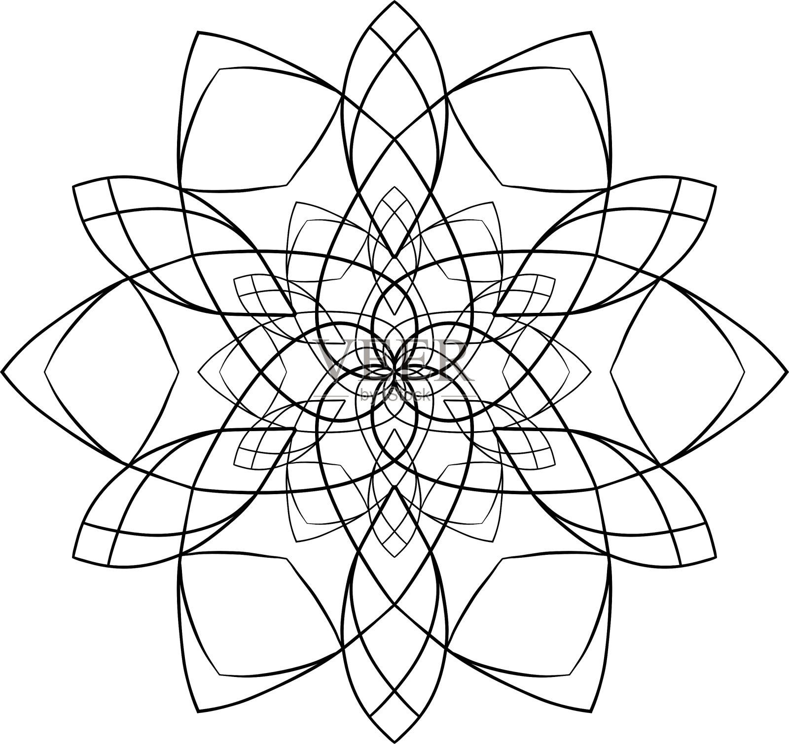 抗应力着色书与几何设计元素图片