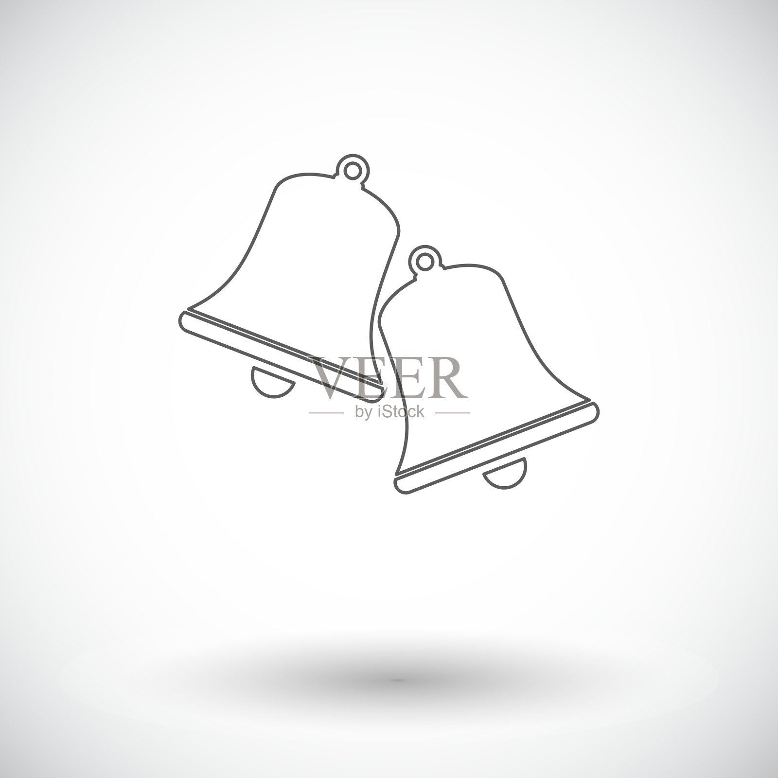 圣诞钟扁平图标插画图片素材