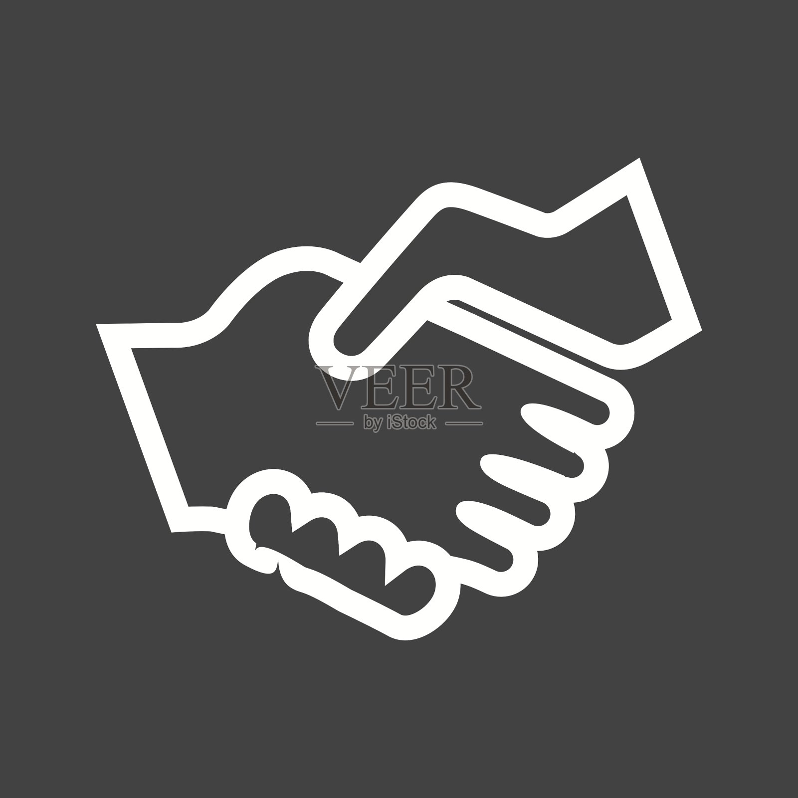 握手插画图片素材